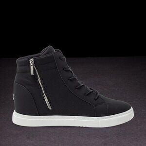 Women's Black Wedge Sneakers